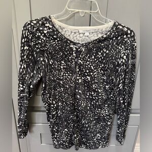 Nordstrom Rack Black and White Patterned Cardigan